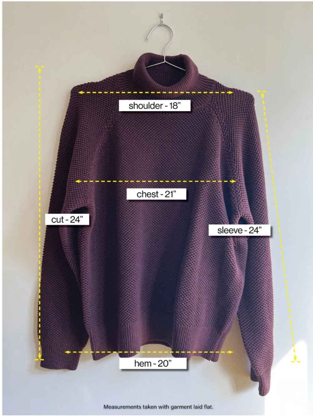 Rag & Bone Mainline Purple Seed Stitch Turtleneck Men's Small